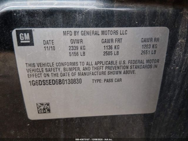 2011 CADILLAC CTS 1G6DS5ED6B0130830 Photo 8