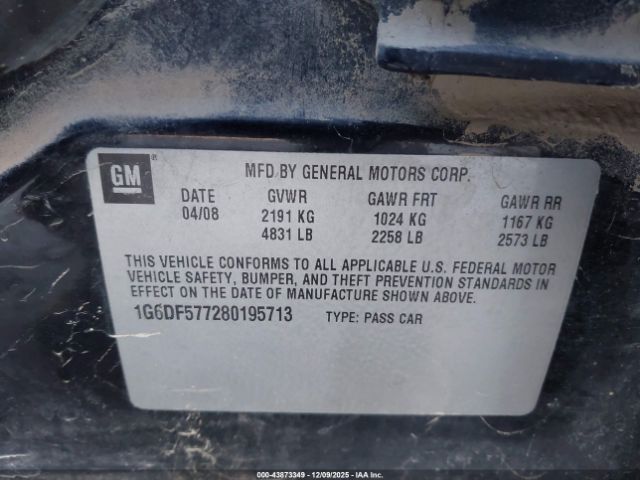 2008 CADILLAC CTS 1G6DF577280195713 Photo 8