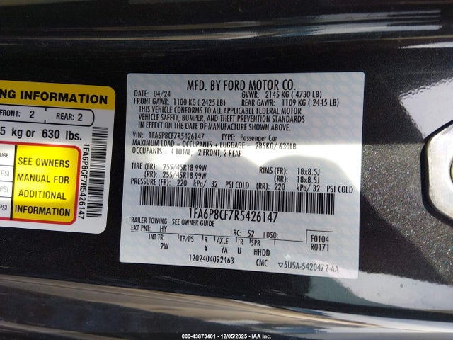 2024 FORD MUSTANG 1FA6P8CF7R5426147 Photo 8