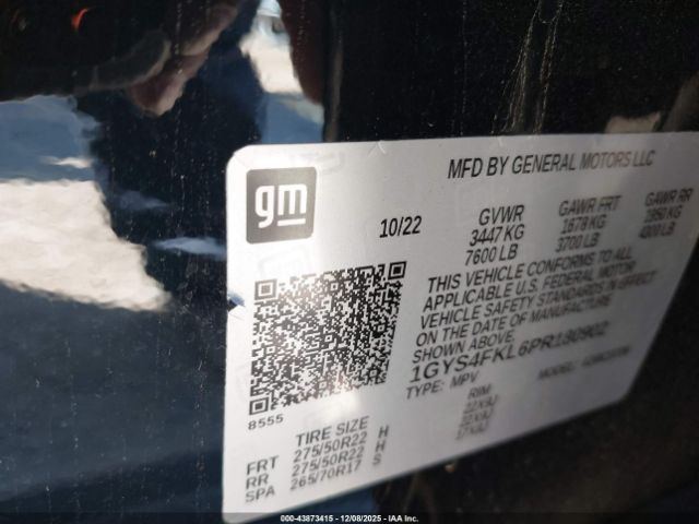 2023 CADILLAC ESCALADE 1GYS4FKL6PR180902 Photo 8