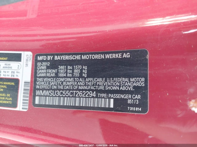 2012 MINI COOPER WMWSU3C55CT262294 Photo 8