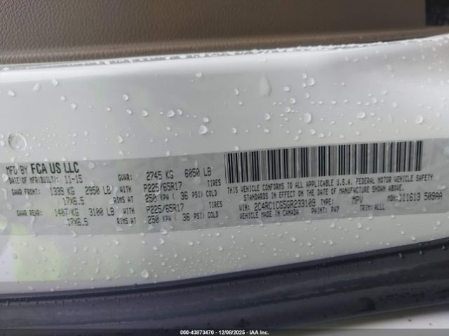 2016 CHRYSLER TOWN & COUNTRY 2C4RC1CG5GR233109 Photo 8