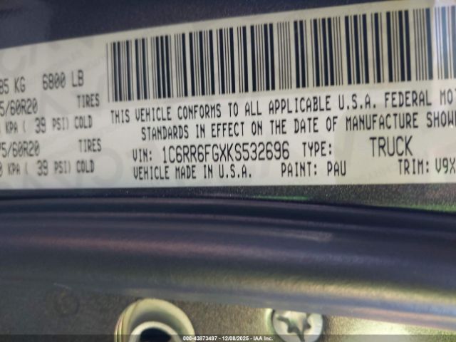 2019 RAM 1500 CLASSIC 1C6RR6FGXKS532696 Photo 8