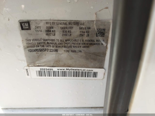 2015 CADILLAC CTS 1G6AR5SX5F0122446 Photo 8