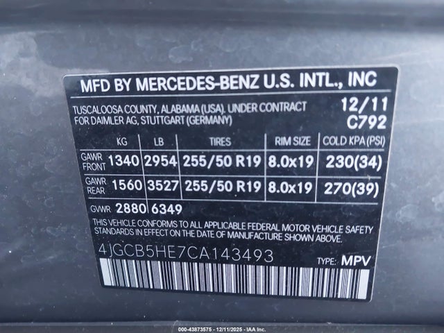 2012 MERCEDES-BENZ R 350 4JGCB5HE7CA143493 Photo 8