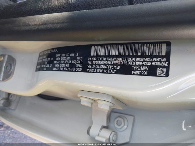 Продаж на аукціоні авто 2023 Jeep Renegade Upland 4x4, vin: ZACNJDB14PPP57159, номер лоту: 43873604