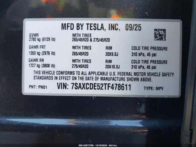2026 TESLA MODEL X 7SAXCDE52TF478611 Photo 8