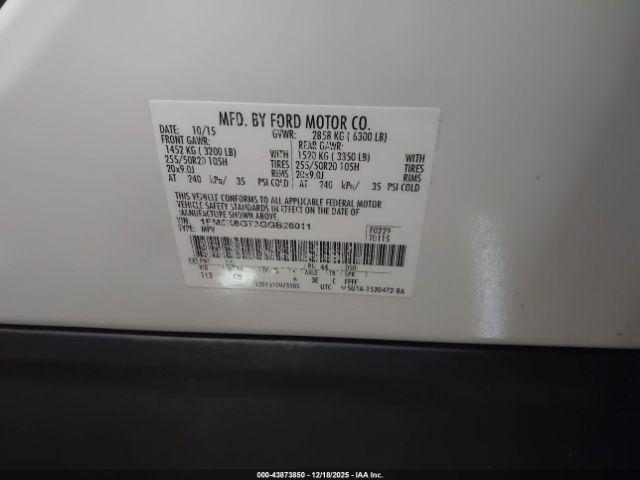 2016 FORD EXPLORER 1FM5K8GT3GGB26011 Photo 8