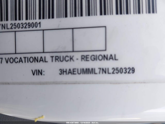 3HAEUMML7NL250329 International Mv