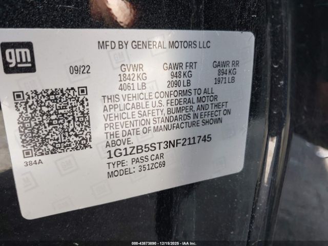 2022 CHEVROLET MALIBU 1G1ZB5ST3NF211745 Photo 8