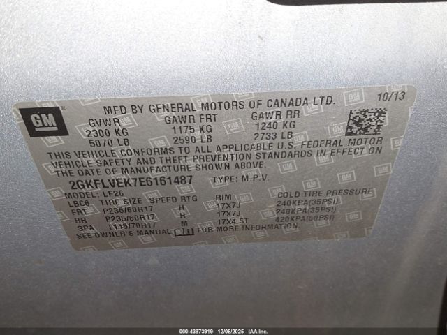 2014 GMC TERRAIN 2GKFLVEK7E6161487 Photo 8