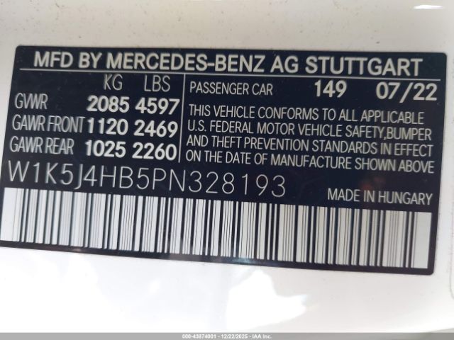 2023 MERCEDES-BENZ CLA 250 COUPE W1K5J4HB5PN328193 Photo 8