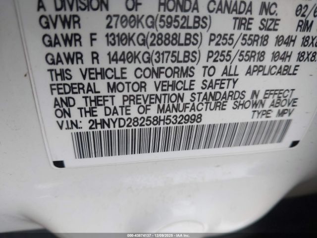 2008 ACURA MDX 2HNYD28258H532998 Photo 8