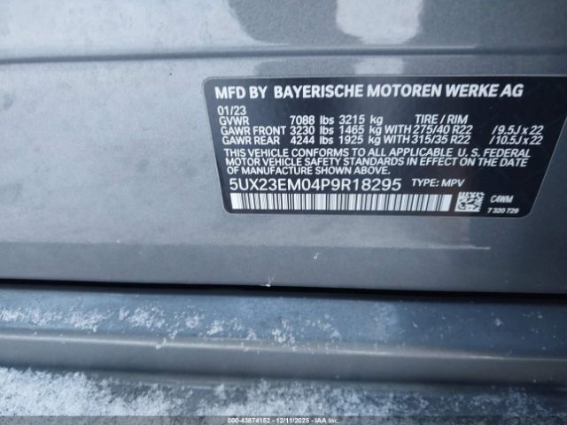 2023 BMW X7 5UX23EM04P9R18295 Photo 8