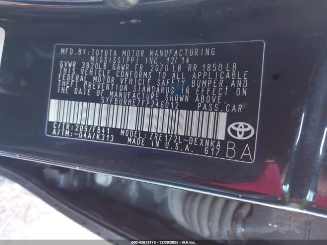 2015 TOYOTA COROLLA 5YFBURHE7FP246012 Photo 8