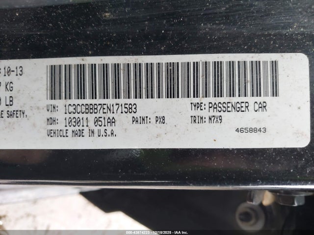 43874223 :رقم المزاد ، 1C3CCBBB7EN171583 vin ، 2014 Chrysler 200 Touring مزاد بيع