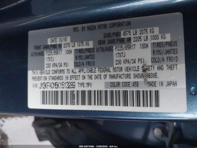 2019 MAZDA CX-5 JM3KFACM5K1513289 Photo 8