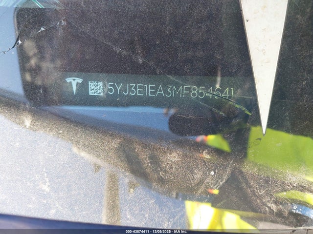 2021 TESLA MODEL 3 5YJ3E1EA3MF854641 Photo 8