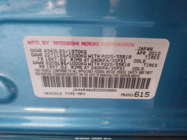 2012 MITSUBISHI OUTLANDER SPORT JA4AR4AU5CZ009984 Photo 8