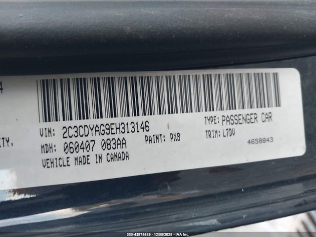 Aukcja sprzedaży 2014 Dodge Challenger Sxt, vin: 2C3CDYAG9EH313146, numer aukcji: 43874489