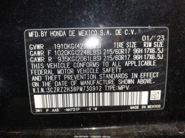 2023 HONDA HR-V 3CZRZ2H38PM730912 Photo 8