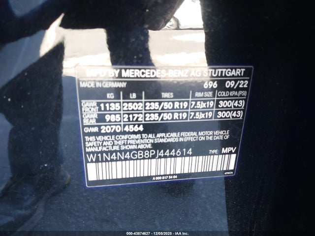 W1N4N4GB8PJ444614 Mercedes-Benz GLA 250