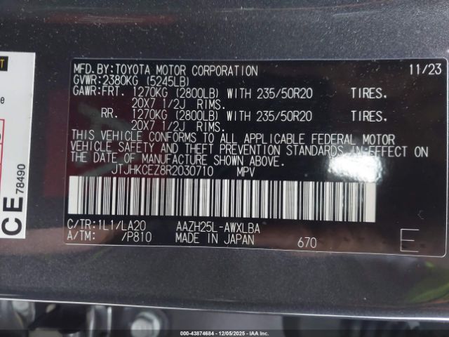 2024 LEXUS NX 350H JTJHKCEZ8R2030710 Photo 8