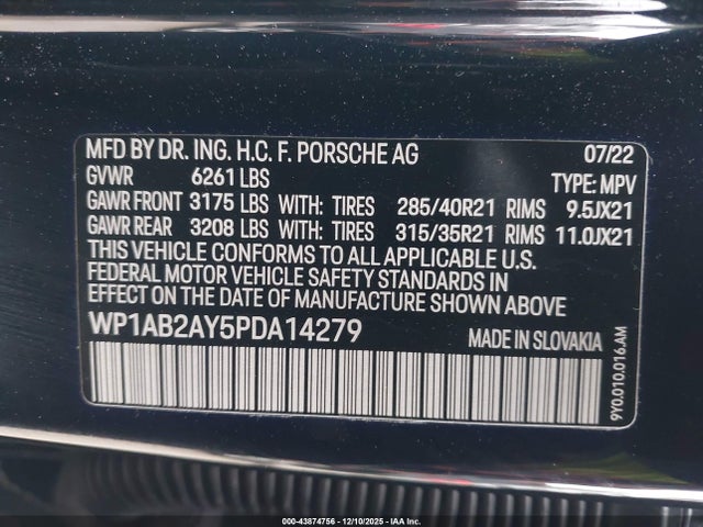 2023 PORSCHE CAYENNE WP1AB2AY5PDA14279 Photo 8