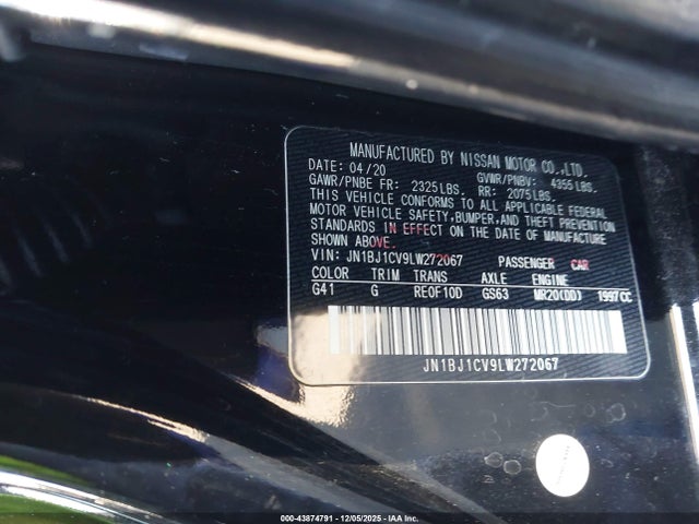 JN1BJ1CV9LW272067 Nissan Rogue Sport S Fwd Xtronic Cvt