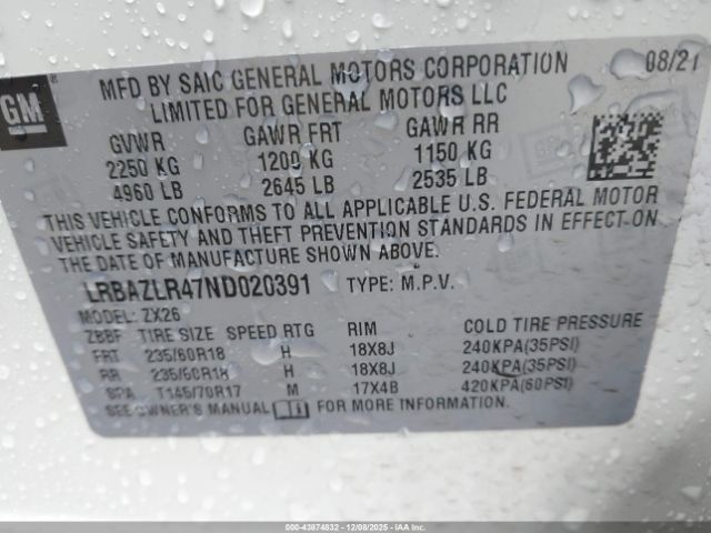 2022 BUICK ENVISION LRBAZLR47ND020391 Photo 8