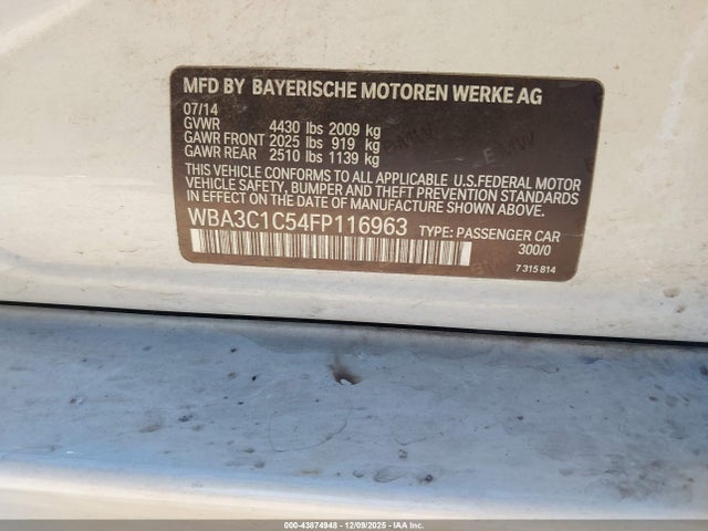 2015 BMW 328I WBA3C1C54FP116963 Photo 8