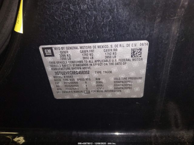 2014 GMC SIERRA 1500 3GTU2VEC8EG458352 Photo 8