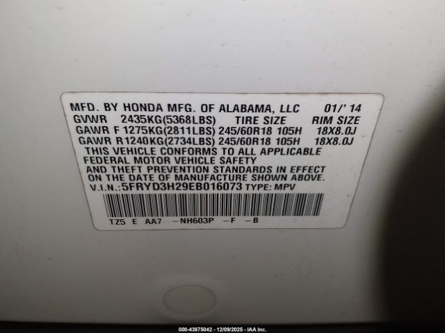 2014 ACURA MDX 5FRYD3H29EB016073 Photo 8