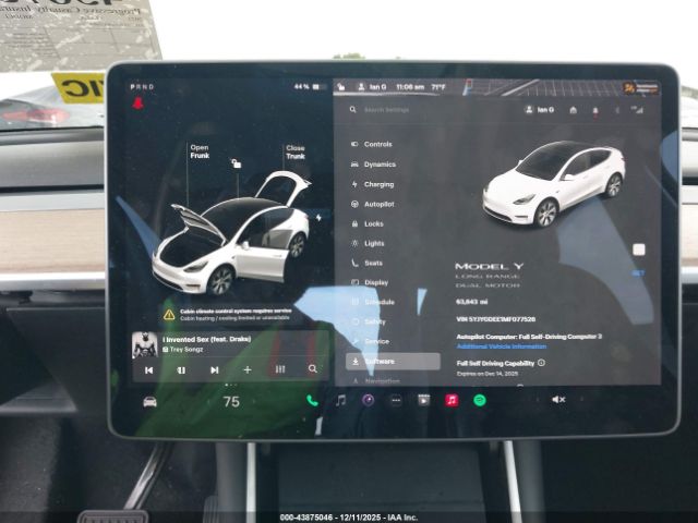 2021 TESLA MODEL Y 5YJYGDEE1MF077526 Photo 6
