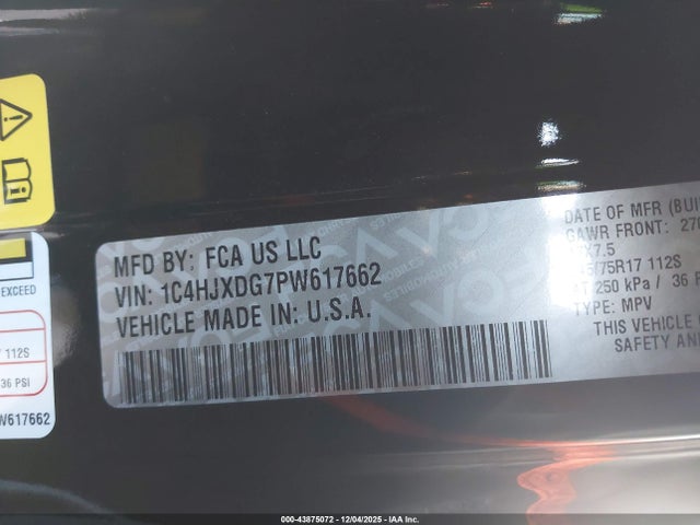 1C4HJXDG7PW617662 Jeep Wrangler