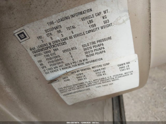 1996 CADILLAC FLEETWOOD 1G6DW52P8TR707325 Photo 8