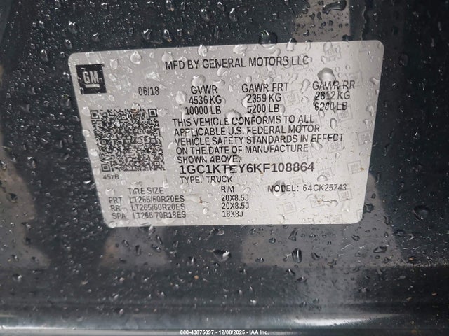 1GC1KTEY6KF108864 Chevrolet Silverado 2500hd Ltz