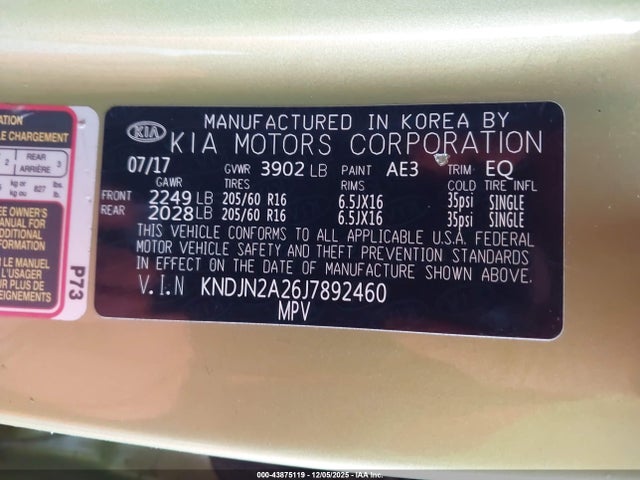 KIA Soul 2018 KNDJN2A26J7892460 Image 9