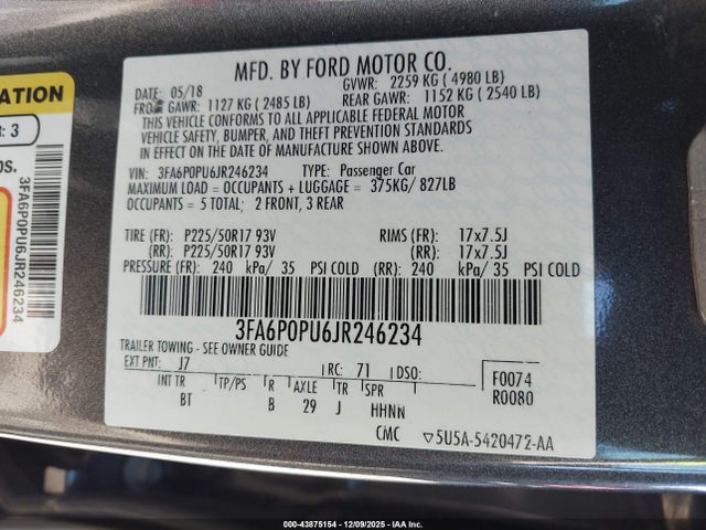 Ford Fusion Energi Se Luxury 2018 3FA6P0PU6JR246234 Image 9