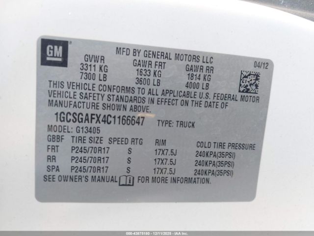 2012 CHEVROLET EXPRESS 1500 1GCSGAFX4C1166647 Photo 8