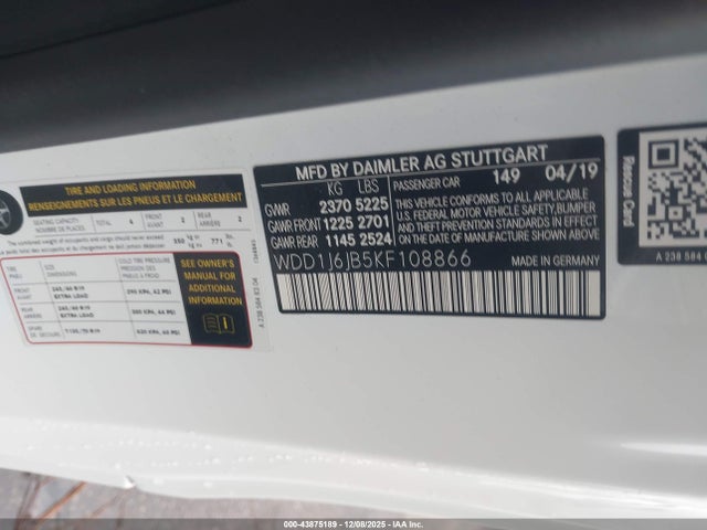 2019 MERCEDES-BENZ E 450 WDD1J6JB5KF108866 Photo 8