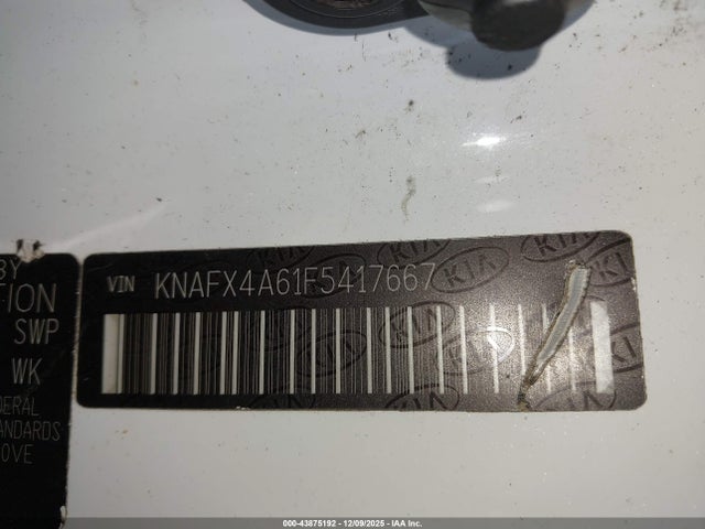 KNAFX4A61F5417667 KIA FORTE LX