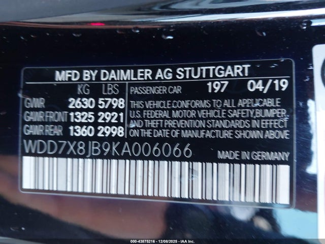 2019 MERCEDES-BENZ AMG GT 63 4-DOOR COUPE WDD7X8JB9KA006066 Photo 8