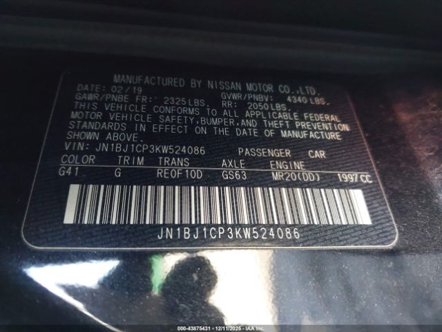 2019 NISSAN ROGUE SPORT JN1BJ1CP3KW524086 Photo 8