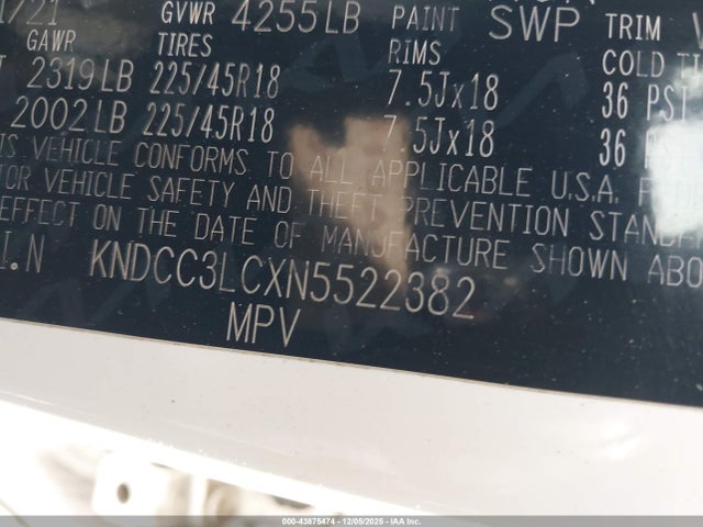 2022 KIA NIRO KNDCC3LCXN5522382 Photo 8