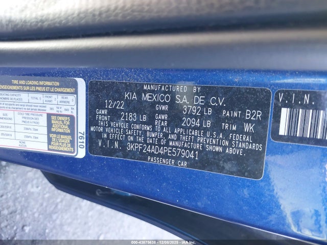 2023 KIA FORTE 3KPF24AD4PE579041 Photo 8