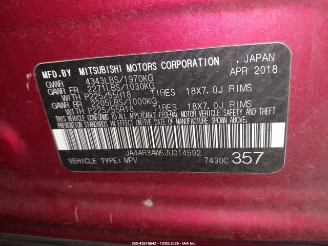 2018 MITSUBISHI OUTLANDER SPORT JA4AR3AW5JU014592 Photo 8