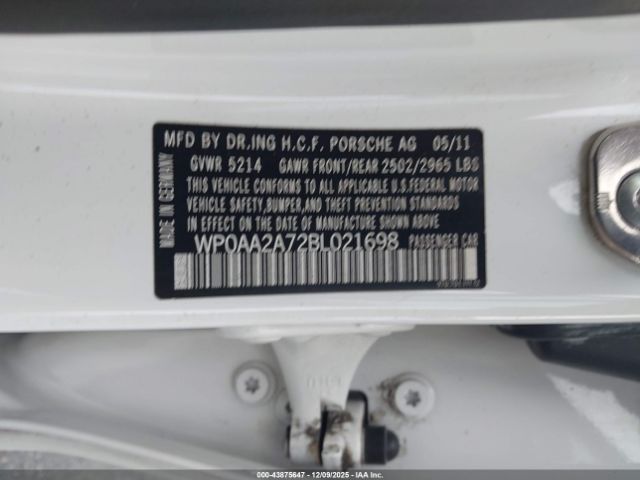 2011 PORSCHE PANAMERA WP0AA2A72BL021698 Photo 8