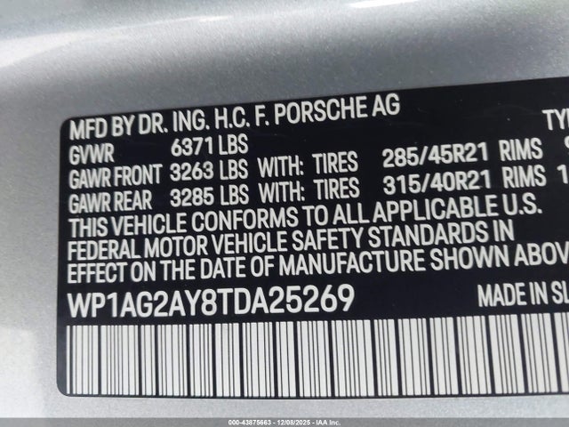 2026 PORSCHE CAYENNE WP1AG2AY8TDA25269 Photo 8
