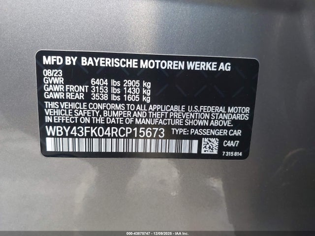 BMW I5 M60 2024 WBY43FK04RCP15673 Image 9